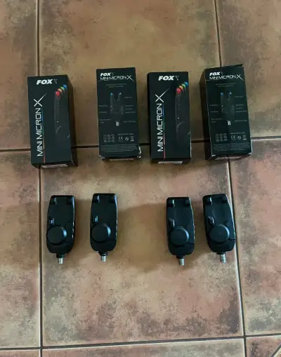 4 ks Rybářský signalizátor hlásič záběru Fox Mini Micron X