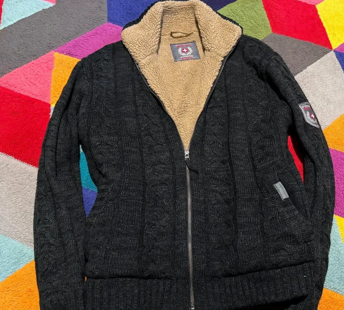 WILDWASSER SILNÝ ZIMNÍ TEPLÝ OUTDOOR PROFI SVETR NA ZIP L(L
