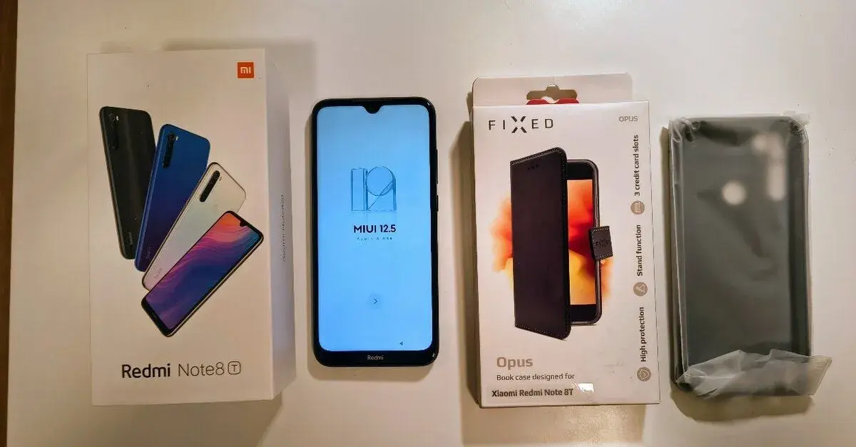 Xiaomi Redmi Note 8T 4GB/64GB černý – velmi pěkný s krytem