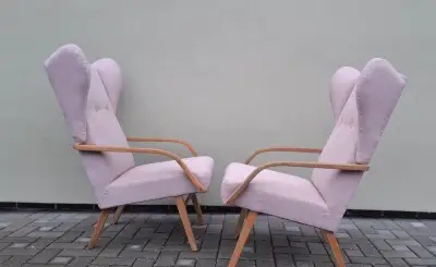 Retro křesla TON "ušáci" po renovaci 2ks