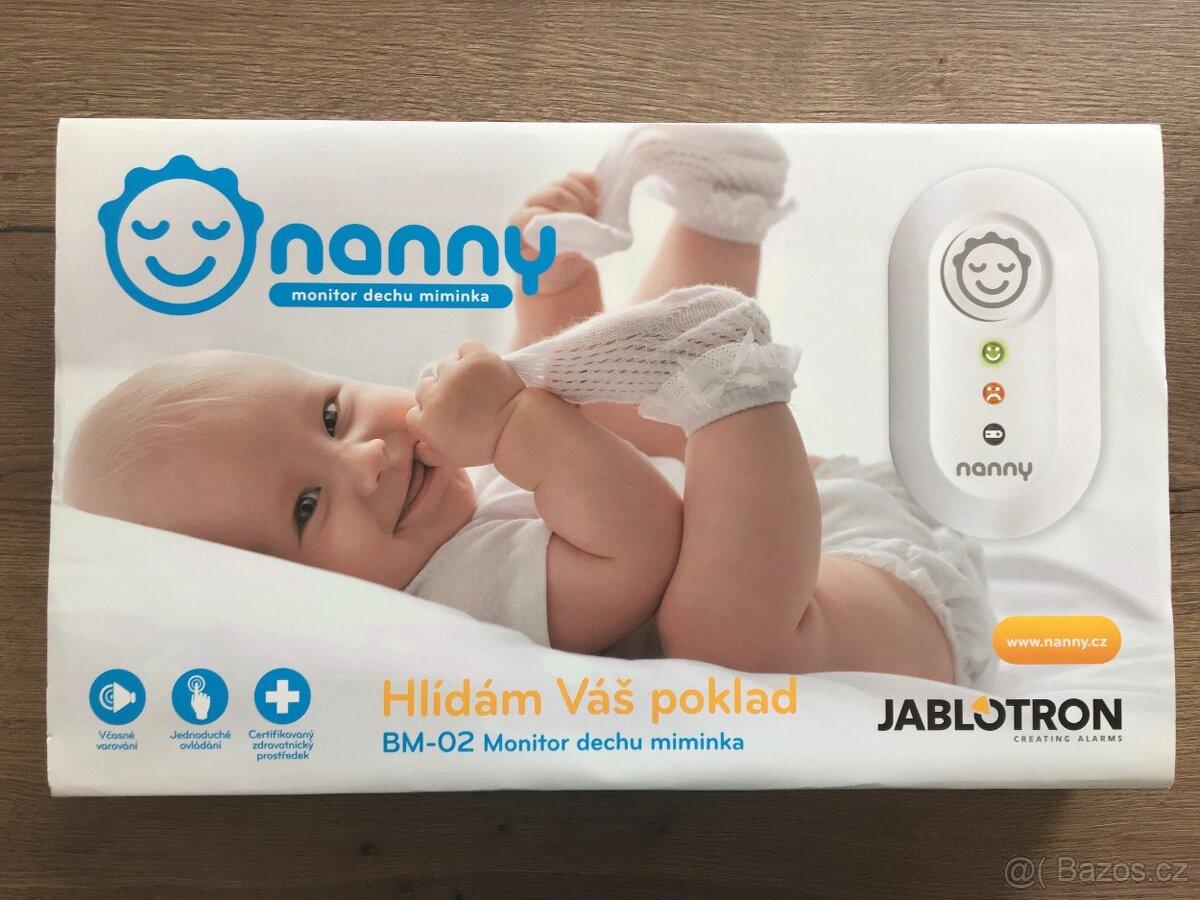 Monitor dechu Nanny se 2 podložkami