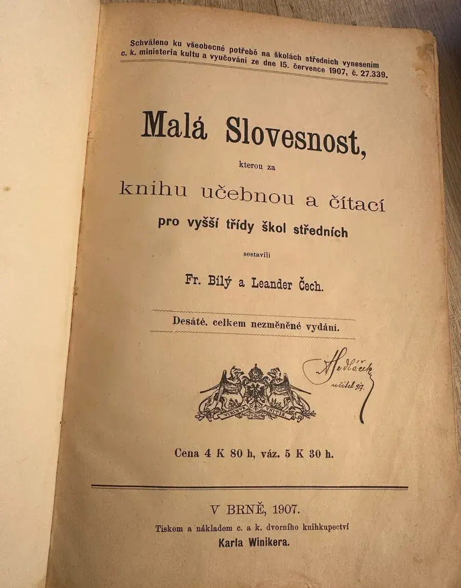 Učebnice Malá slovesnost