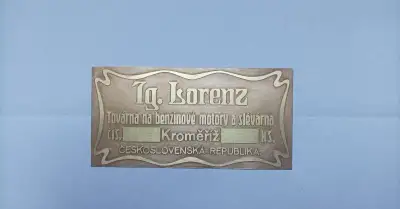 Výrobní štítek Ig. Lorenz