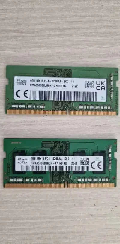 2x SK Hynix 4GB DDR4 3200MHz (SO-DIMM)