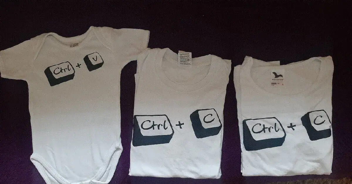 Rodinny set tricek a body na foceni, CTRL+C, CTRL+V