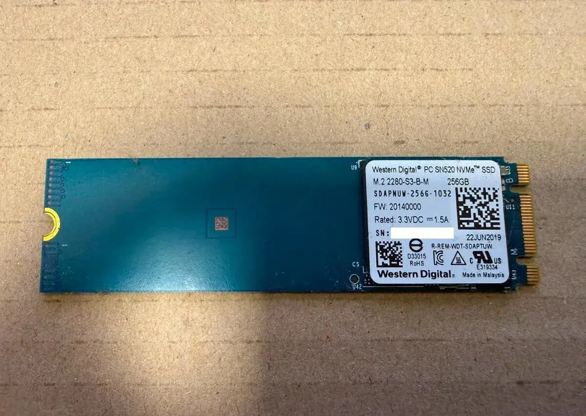 SSD WD PC SN520 NVMe 256GB M.2 – 85 % zdraví