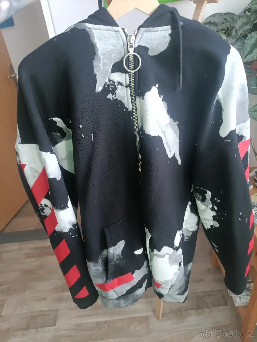 Off White Liquid Spots Black mikina