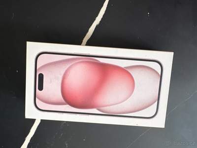 iphone 15 ruzovy v původni krabicce