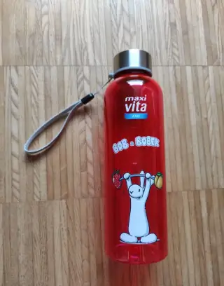NOVÁ dětská plastová lahev Bob a Bobek, s poutkem