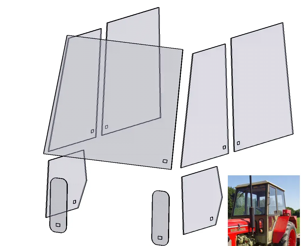 Zetor skla male hranate kabiny Lipan sleva 10%