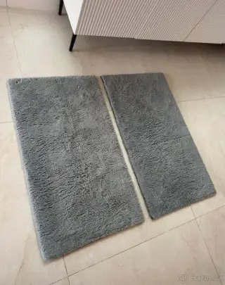 Dva kusové šedé koberce 60x115cm