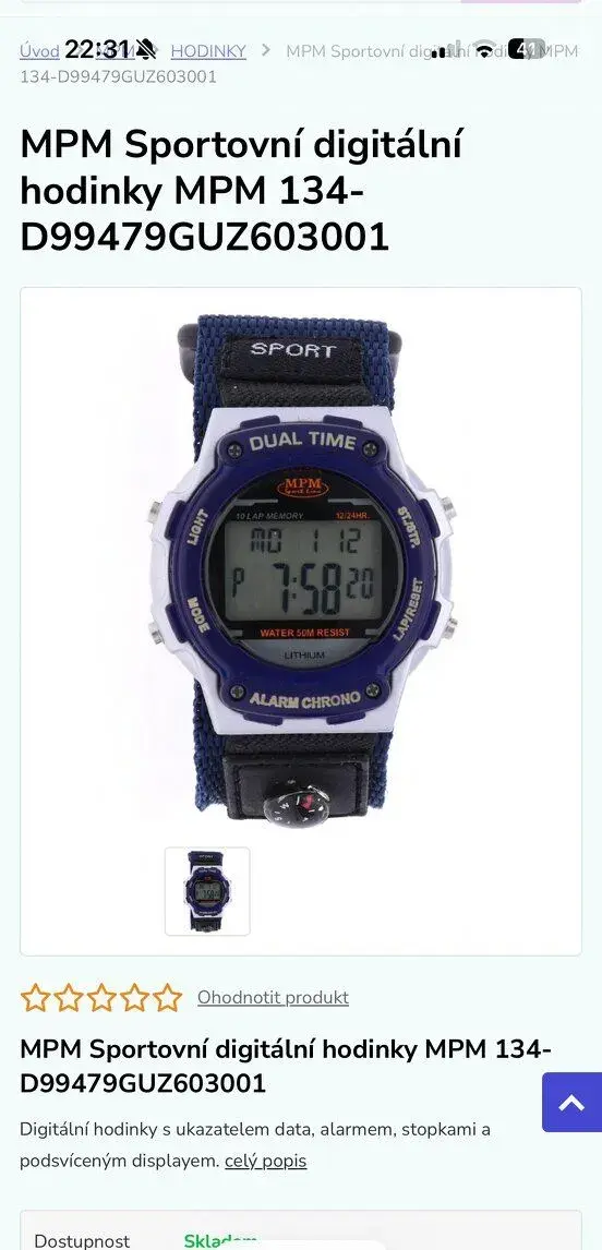 PRIM MPM Sportovní digitální hodinky