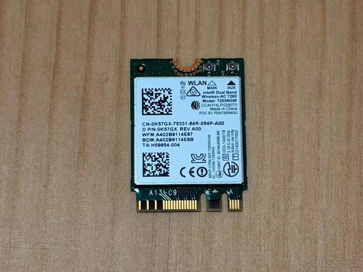 WiFi karta Intel Dual Band Wireless AC 7265