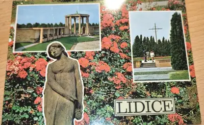 Lidice - pohlednice s jubilejním razítkem -30 let.