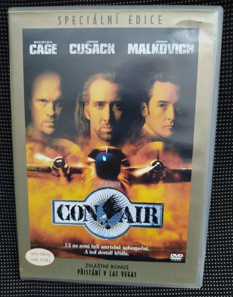 Con Air, DVD, Nicolas Cage,John Malkovich,John Cusack.