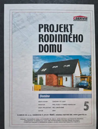 Nepoužitý projekt pro rodinný dům, od Gservis
