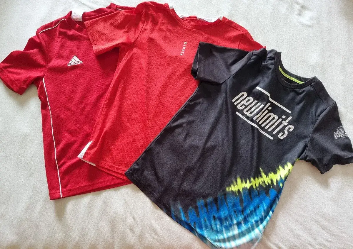 3x funkční chlapecké tričko Adidas, Kipsta, CA 11-12 let