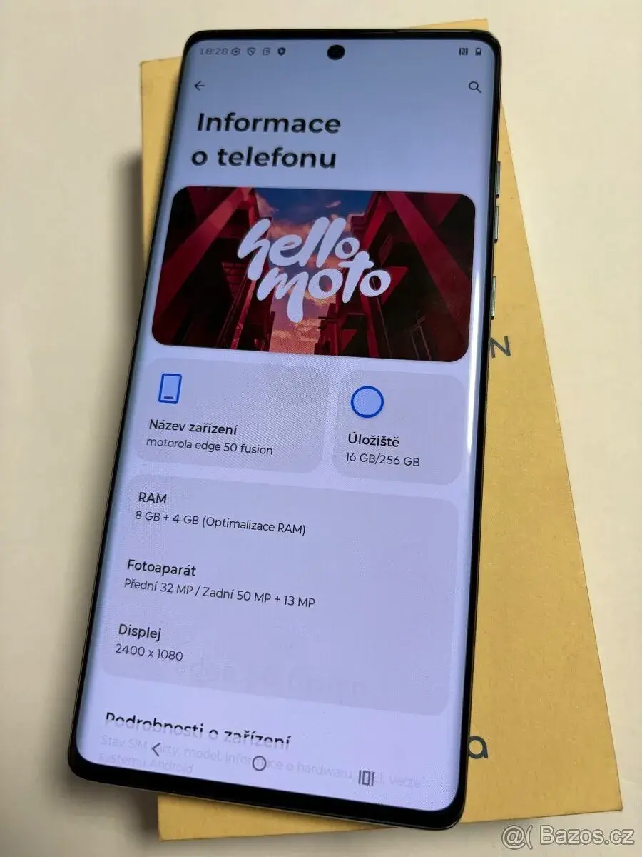 Motorola Edge 50 Fusion 256gb Ram 8gb s kabelem Pekny stav