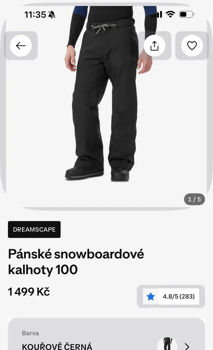snowboardové/ lyžařské kalhoty 100, velikost M
