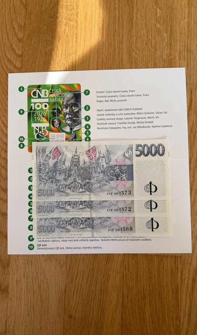 Výroční 5000Kč bankovka