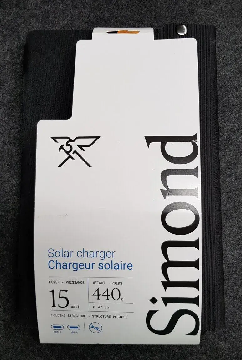 Solární panel Simond na turistiku, kompaktní, 15W, 2x USB-C