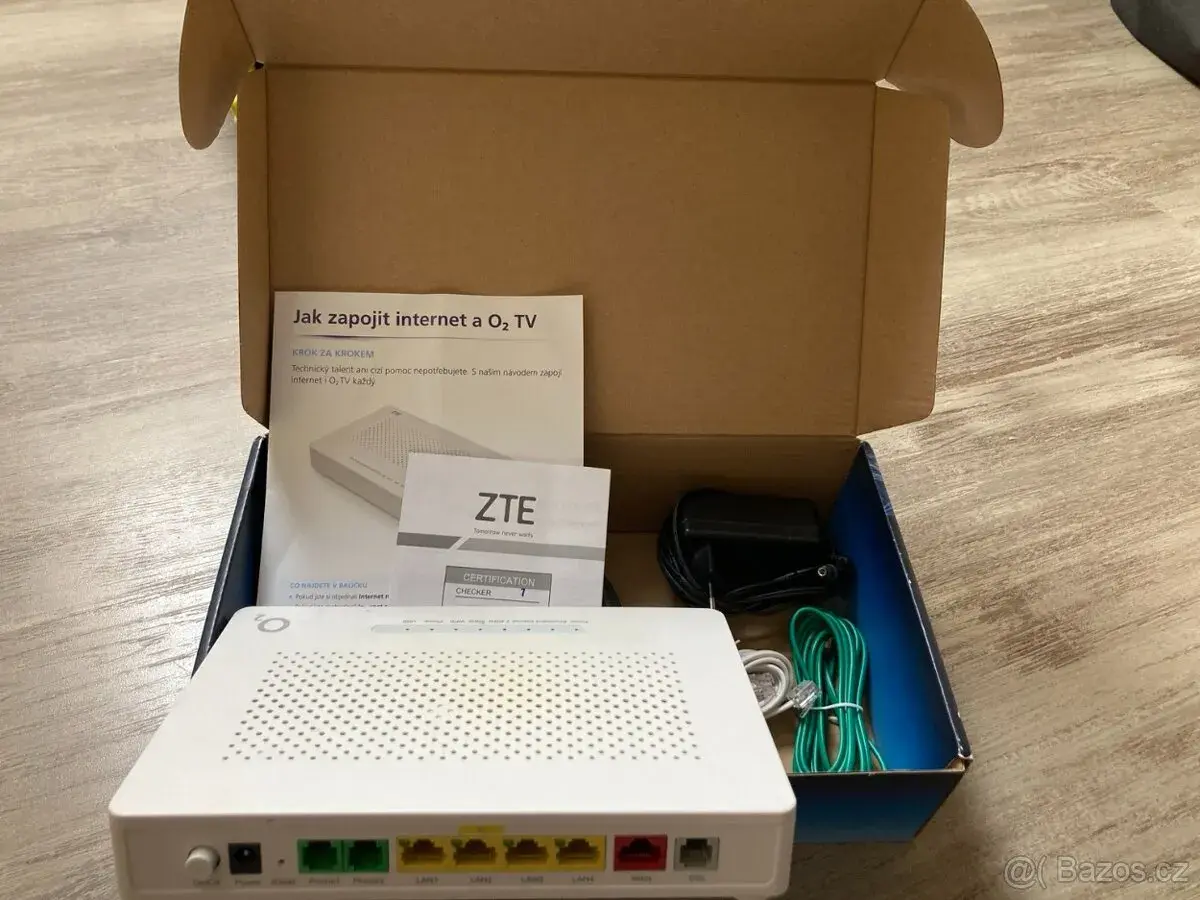 O2 modem/router ZTE ZXHN H267A + příslušenství