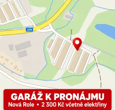 Pronájem garáže – Nová Role s elektřinou