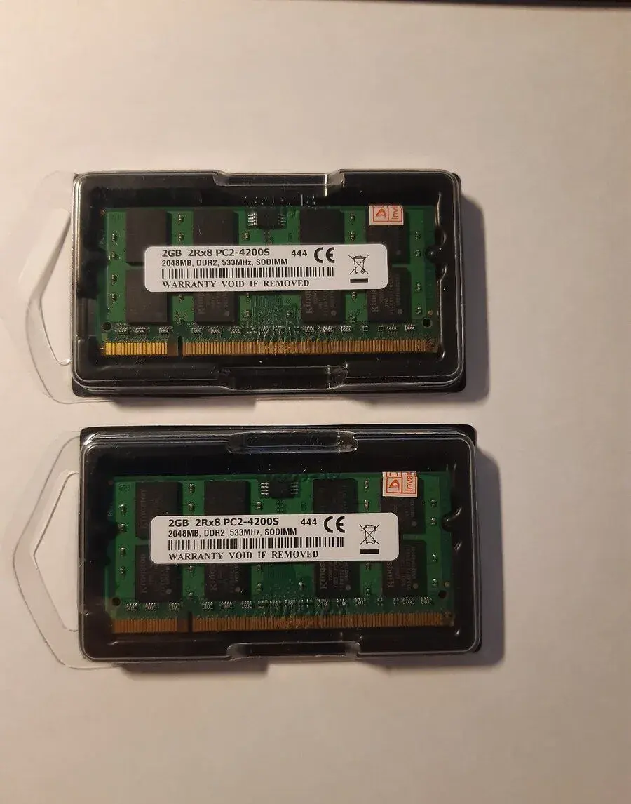 2x2GB DDR 2 SODIMM, PC2 - 4200S do notebooku