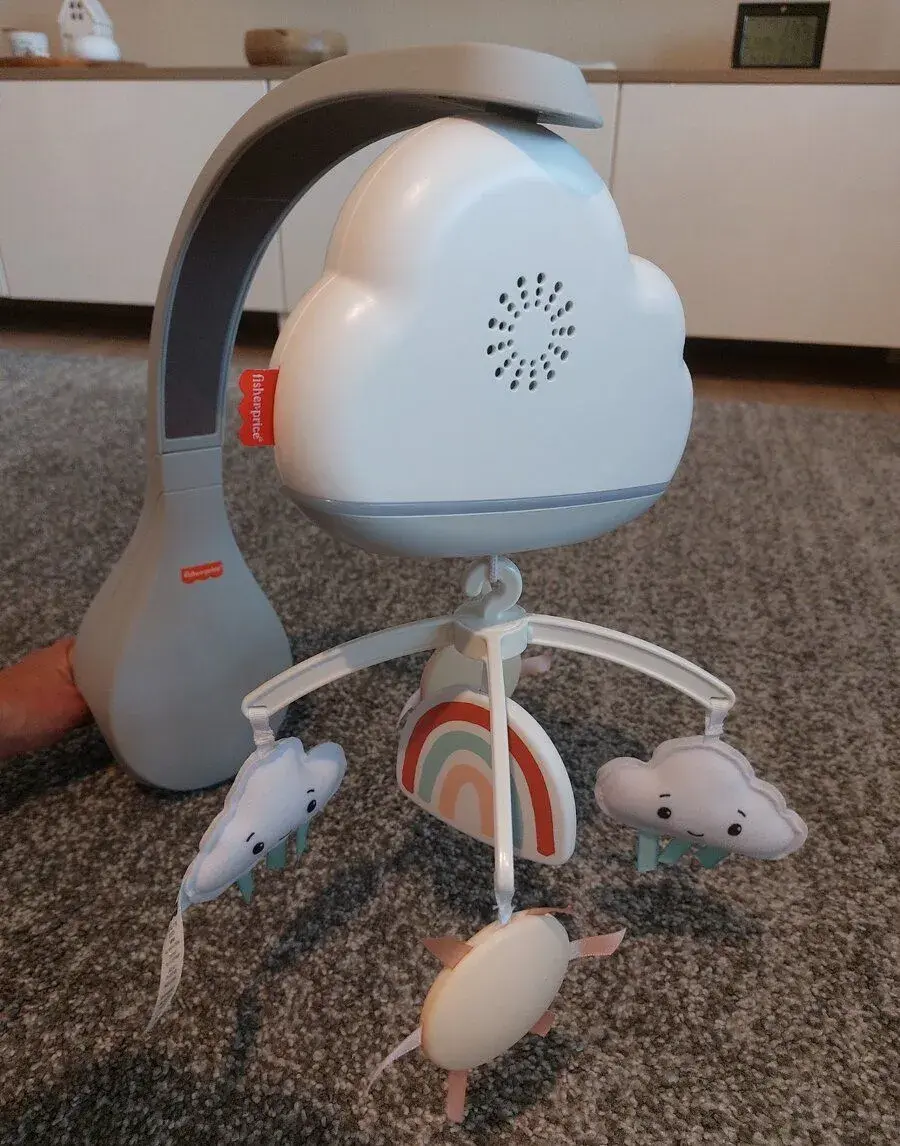 Kolotoč nad postýlku - Fisher Price - déšť s duhou