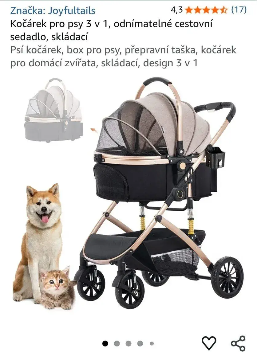 kočárek pro psa