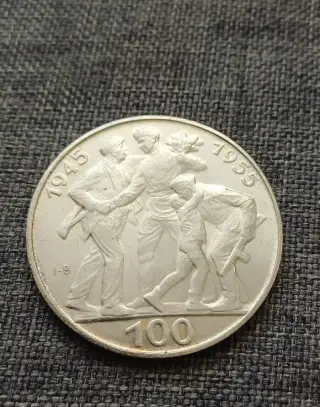 100 koruna 1955 vojáci varianta B tupé J