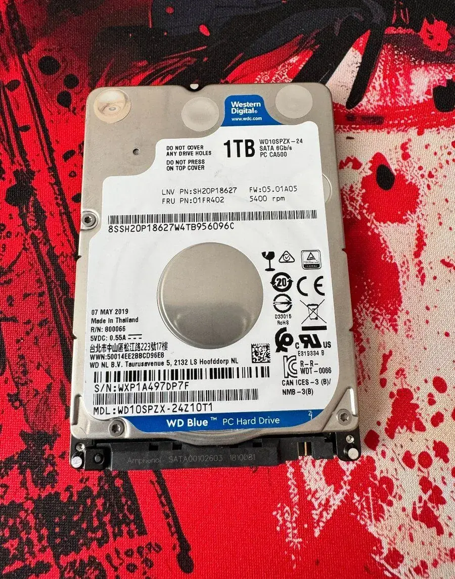 WD Blue 1TB 2,5" HDD – SATA III, výborné SMART hodnoty