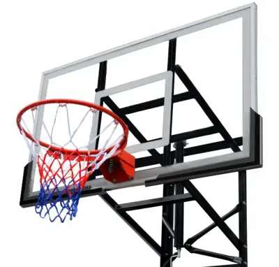 Odpružený basketbalový koš + konstrukce výškového nastavení