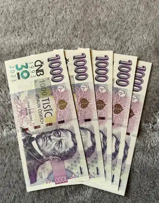 1000Kč výroční s přítiskem 7ks