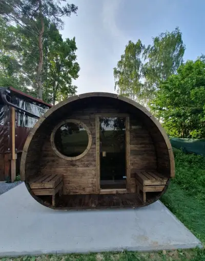 Fínska sauna Šmolko/ exteriérová sauna