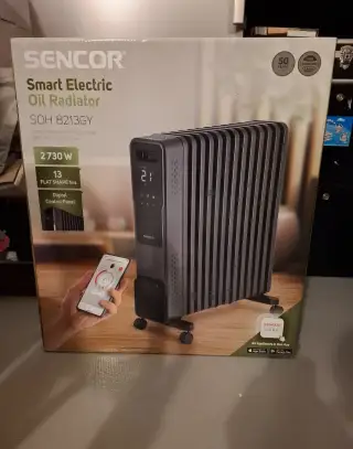 Olejový radiátor SENCOR SOH 8213GY - 2730 W, Wi-Fi (nový)