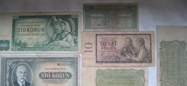 Lot 6 bankovek ČSSR