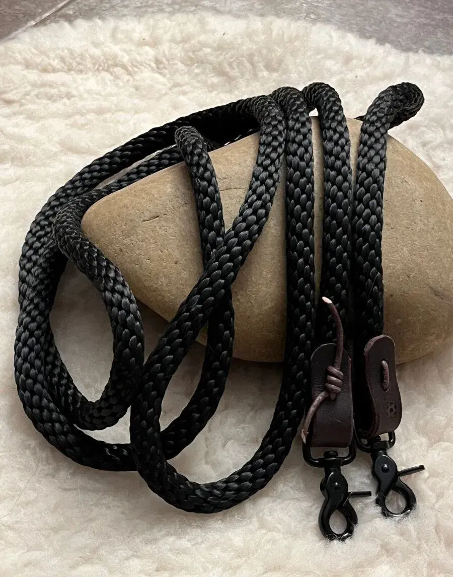Provazové otěže Black