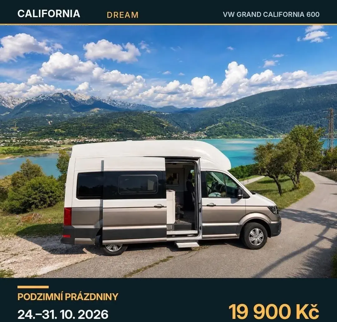 Pronájem obytňáku – obytné auto VW Grand California 600