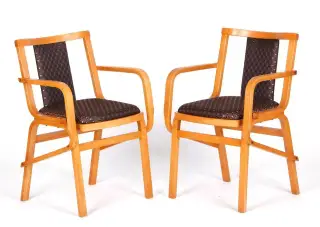 DESIGNOVÉ retro židle TON po renovaci, 2 kusy.