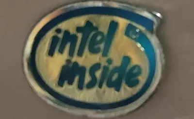 Retro odznak INTEL INSIDE z 90. let