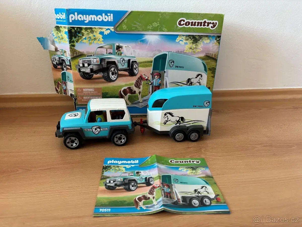 Playmobil - Auto s přívěsem pro poníky - 70511