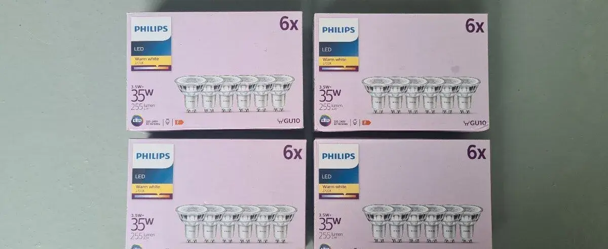 587 - 4 sady á 6x LED halogen PHILIPS GU10 - 50%
