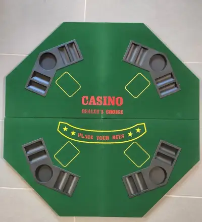 -NOVÁ- Hrací Poker deska dřevěná skládací oktagon