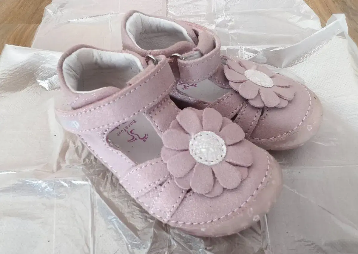 Dívčí kožené barefoot sandálky D.D.step, vel. 22