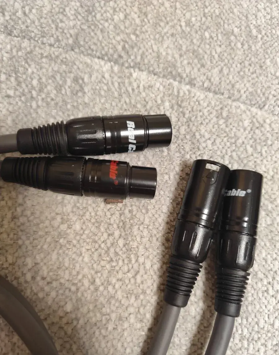 Špičkové XLR kabely Real Cable (Francie) – délka 1 m, pouze