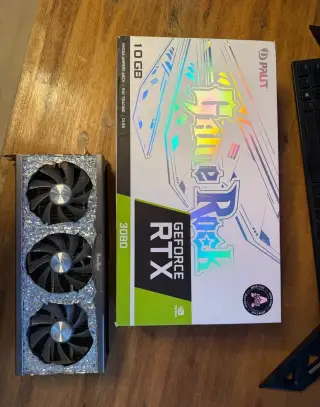 Palit RTX 3080 GameRock 10GB – krabice a příslušenství