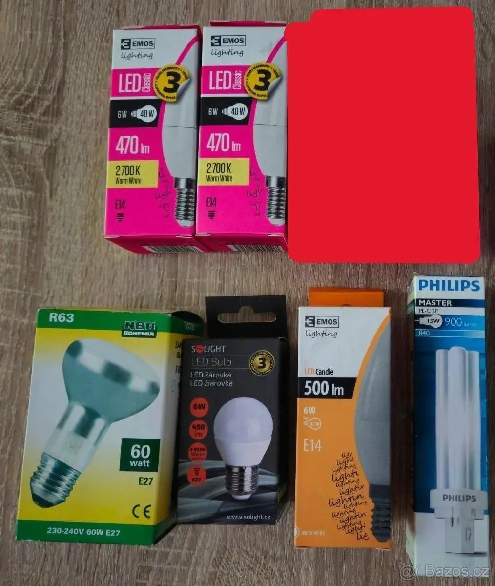 Mix nových žárovek ( Emos, Philips, NBB)