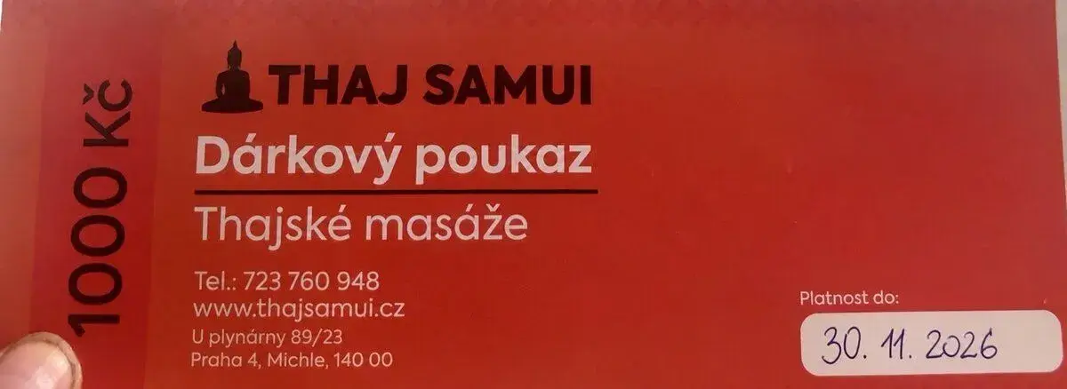 Dárkový poukaz na thajské masáže