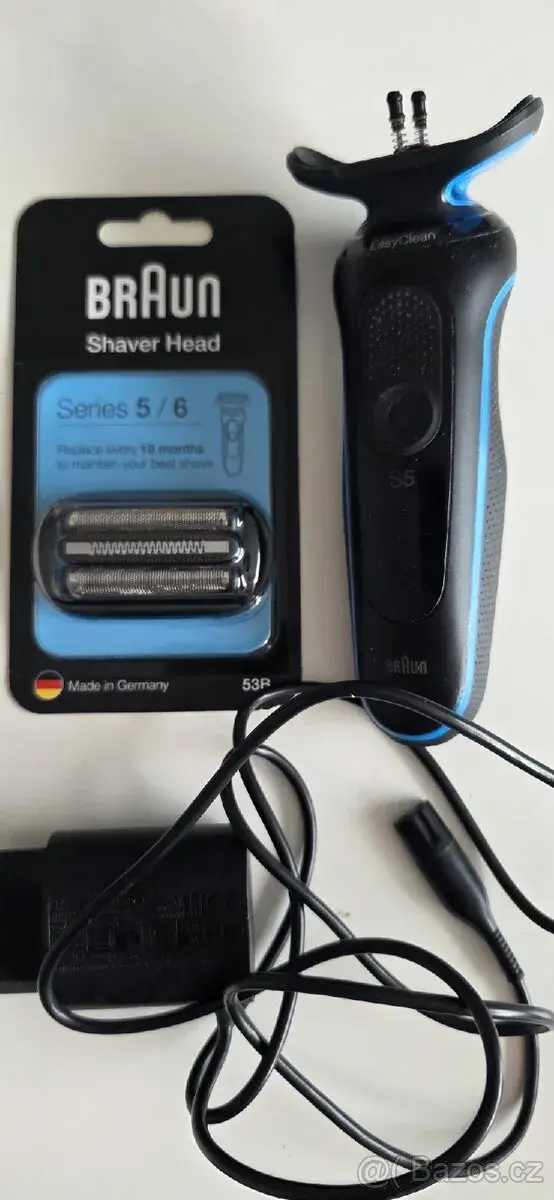 Holicí strojek Braun + NOVÁ HLAVICE 53B + Nabíječka